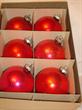 Vintage red Shiny Brite / Franke ornaments